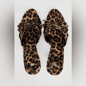 ANIMAL PRINT HEELED SANDALS